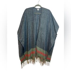 Just Jamie Chevron Striped Tassel Shawl